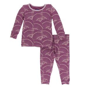 Kickee Pants Purple Fossilized Shell Print Pajamas, Size 14